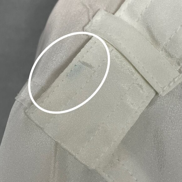 Vintage 80s Blouse Double Breasted Women White Button-Up‎ Long Sleeve Office Top - Picture 10 of 12